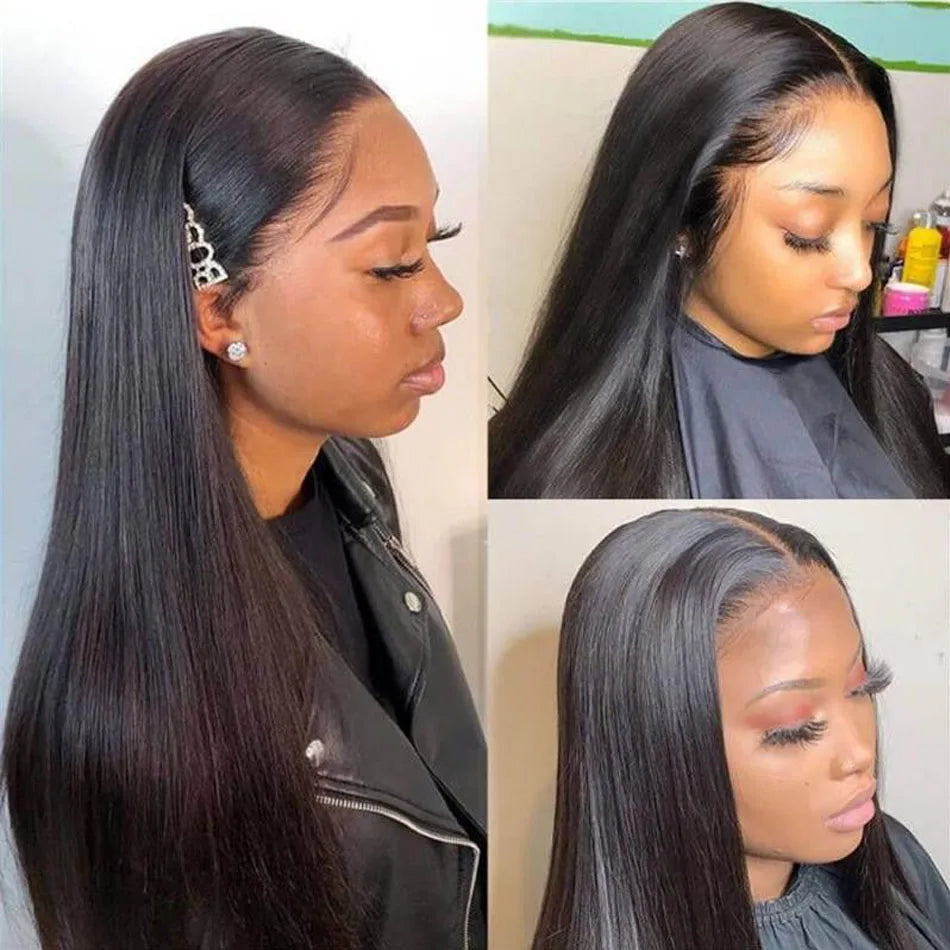 Long Straight Human Hair Bundles with Closure