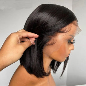 Straight Bob  Lace Front Human Hair Wigs
