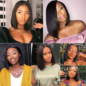 Straight Bob  Lace Front Human Hair Wigs