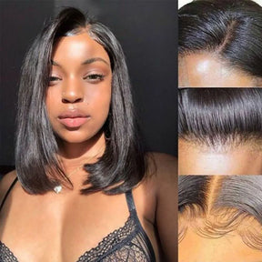 Straight Bob  Lace Front Human Hair Wigs
