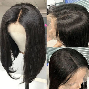 Straight Bob  Lace Front Human Hair Wigs