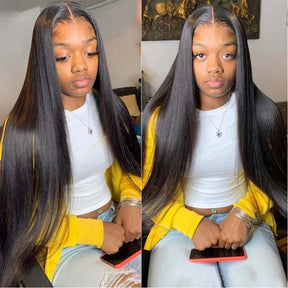 Long Straight Human Hair Bundles with Closure