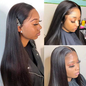 Long Straight Human Hair Bundles with Closure